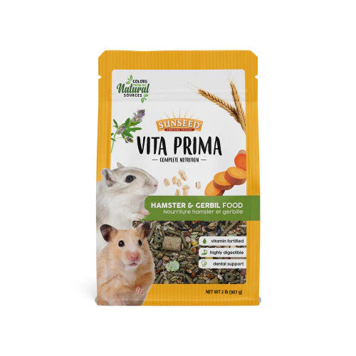 Sun Seed Vita Prima Hamster & Gerbil Dry Food 2 lb - Image 2