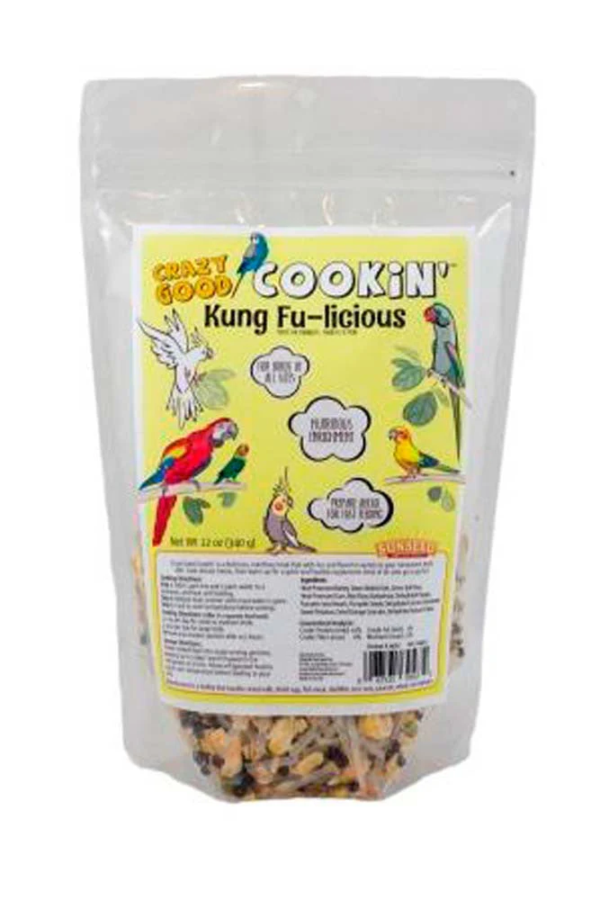 Sun Seed Crazy Good Cookin' Kung Fu-licious Bird Treat 12 oz