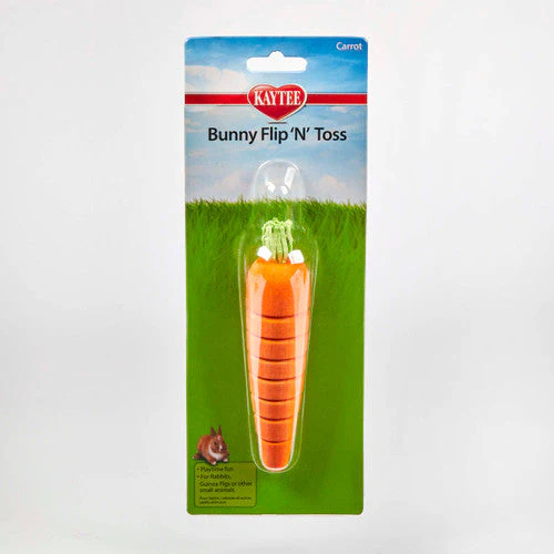 Kaytee Bunny Flip-N-Toss Toy Carrot - Image 2