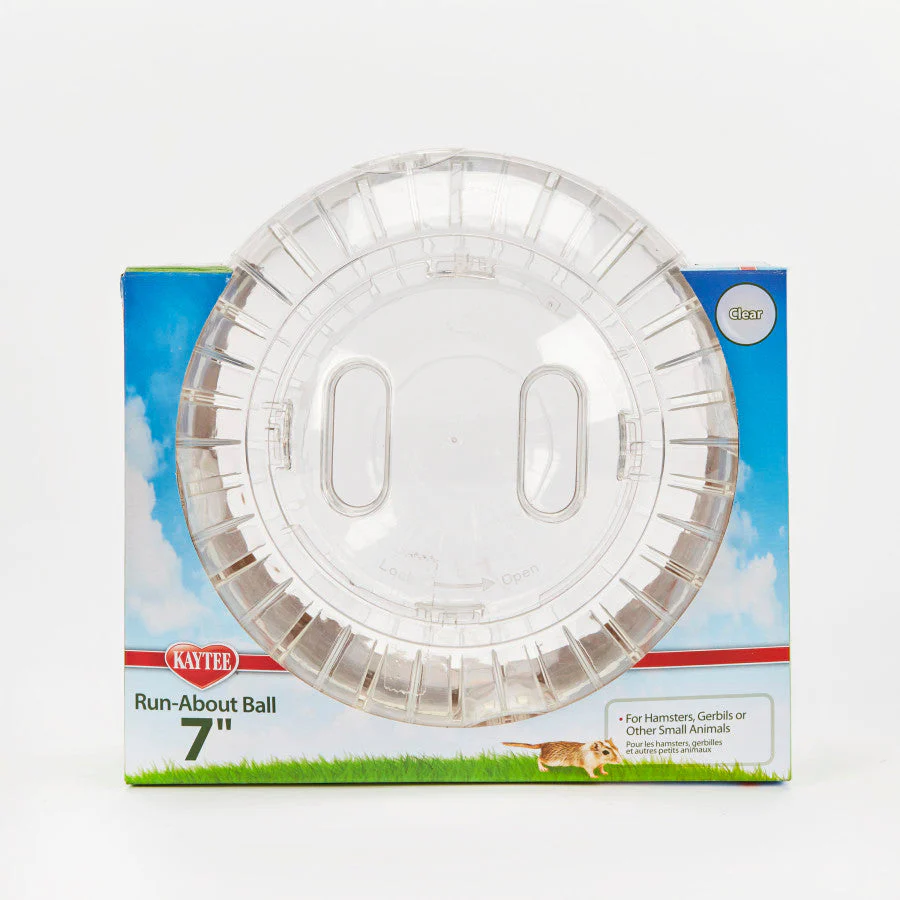 Kaytee Run-About Ball Clear With Bonus 7 Inches