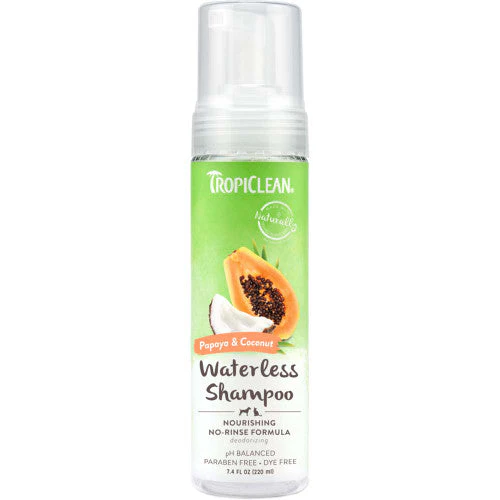 TropiClean Papaya Waterless Shampoo for Pets 7.4 fl. oz - Image 2