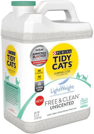 Tidy Cats Free & Clean Unscented Lightweight Litter 2/8.5lb {L-1}702117 - Image 2
