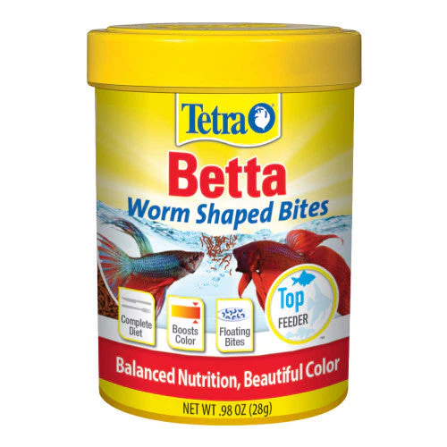 Tetra Betta Worm Shaped Bites Fish Food 0.98 oz - Image 2