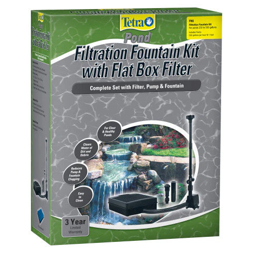 Tetra Pond FK6 Filtration Fountain Kit with Flat Box Filter Black - Image 2