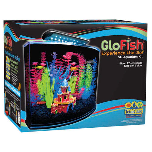 GloFish Cresent Aquarium Kit Black, Clear 5 gal - Image 2