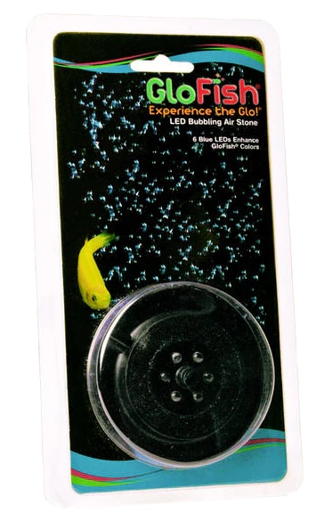 GloFish Blue LED Bubbleling Air Stone Black - Image 2