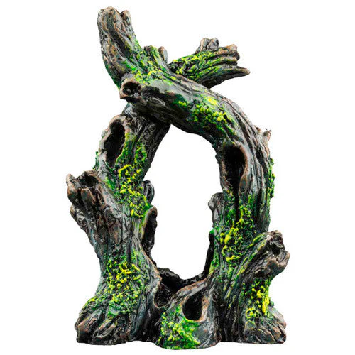 GloFish Twisted Tree Aquarium Ornament Grey, Green 4.7 in - Image 2