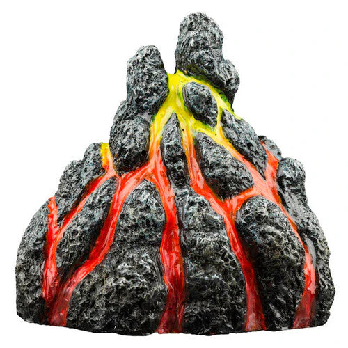 GloFish Volcano Aquarium Ornament Black, Green, Orange 3.4 in - Image 2