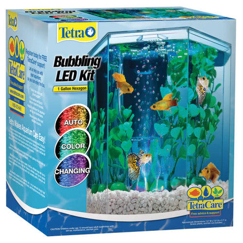 Tetra Hexagon LED Bubbler Kit Clear 1 gal - Image 2