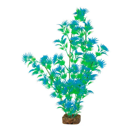 GloFish Fluorescent Plastic Aquarium Plant Blue/Green XL - Image 2