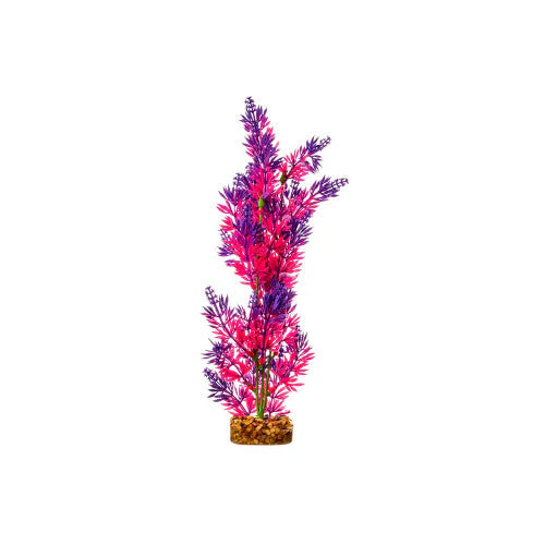 GloFish Fluorescent Plastic Aquarium Plant Pink/Purple LG - Image 2