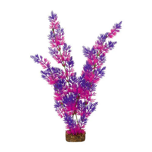 GloFish Fluorescent Plastic Aquarium Plant Pink/Purple XL - Image 2