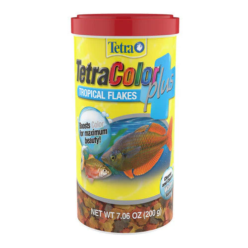 Tetra TetraColor Plus Tropical Flakes Fish Food 7.06 oz - Image 2