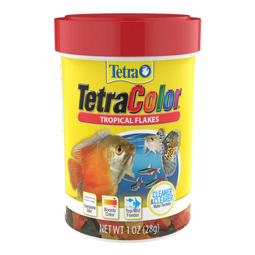 Tetra TetraColor Tropical Flakes Fish Food 1 oz - Image 2
