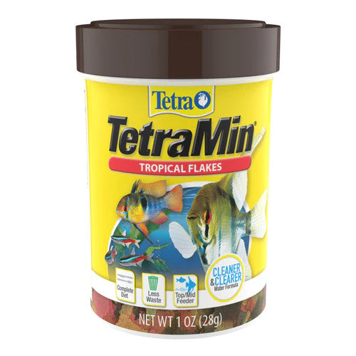 Tetra TetraMin Clean & Clearer Tropical Flakes Fish Food 1 oz - Image 2