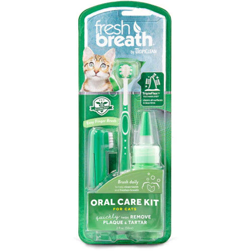 TropiClean Fresh Breath Oral Care Kit for Cats Gel: 2 oz - Image 2