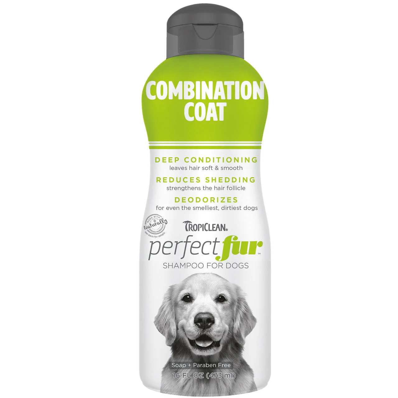 TropiClean PerfectFur Combination Coat Shampoo for Dogs 16oz