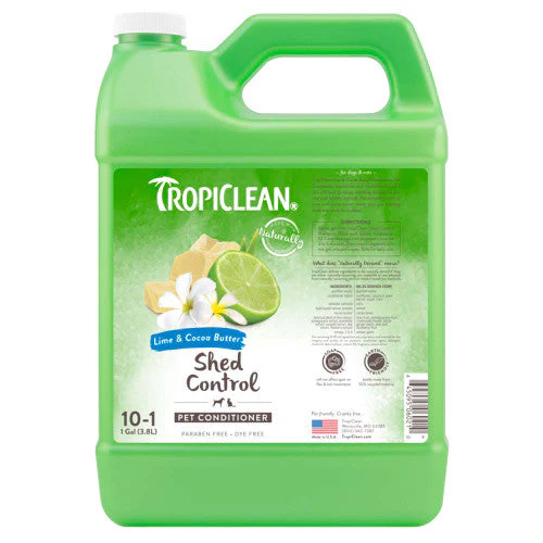 TropiClean Lime & Cocoa Butter Shed Control Conditioner for Pets 1 gal - Image 2