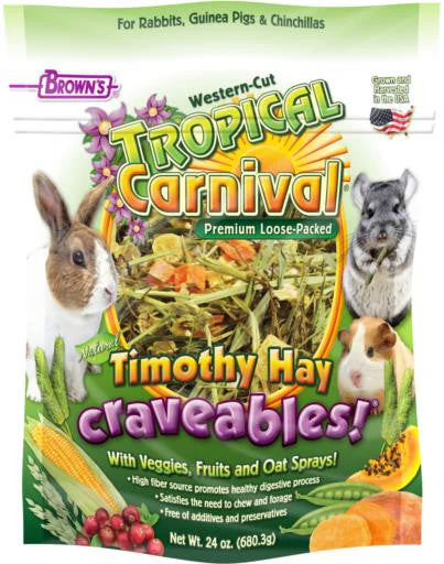F.M Brown's Tropical Carnival Natural Timothy Hay Craveables! 24Z {L-1}423336 - Image 2