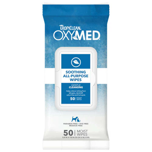 TropiClean OxyMed Soothing Allergy Relief Wipes 50 Count - Image 2