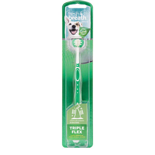 TropiClean Fresh Breath Triple Flex Toothbrush for Dogs SM - Image 2