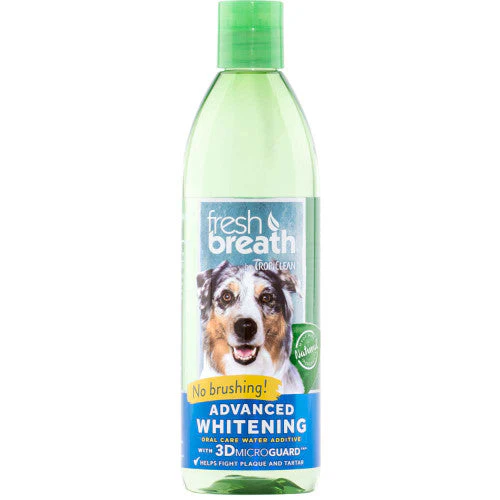 TropiClean Fresh Breath Advanced Whitening Oral Care Water Additive for Dogs 16 fl. oz - Image 2