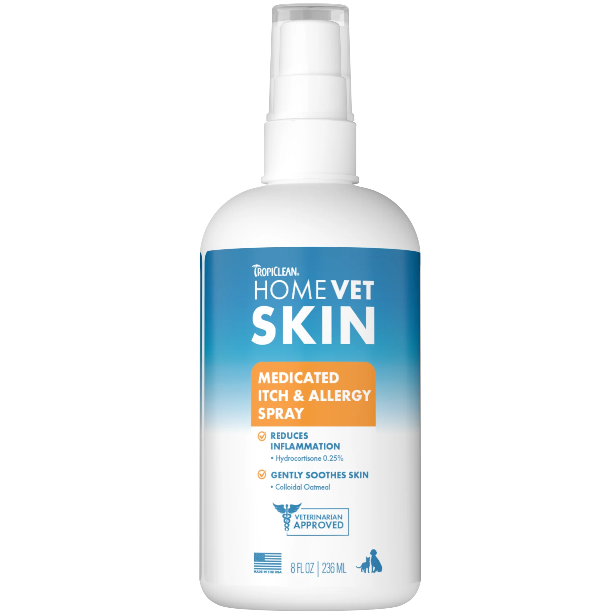 TropiClean HomeVet Skin Medicated Itch & Allergy Spray 8 oz