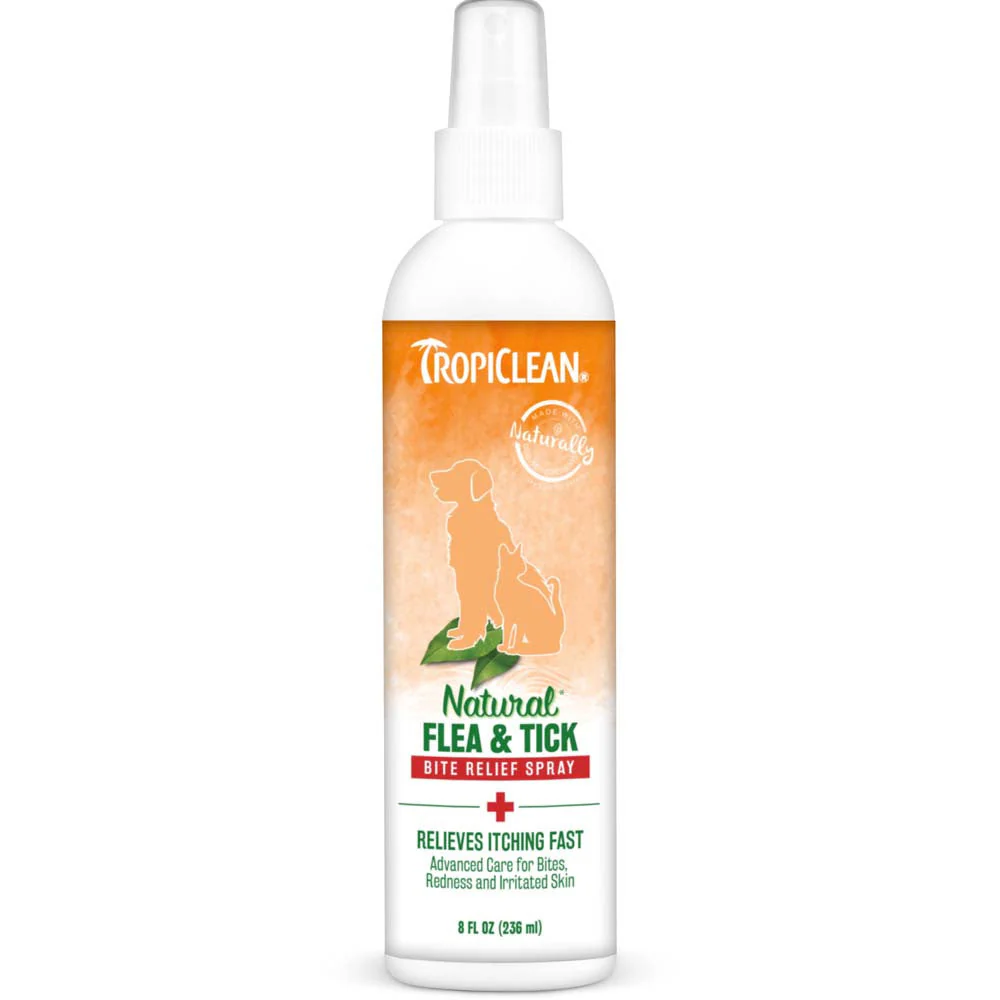 TropiClean Natural Flea & Tick Bite Relief Spray 8 fl. oz