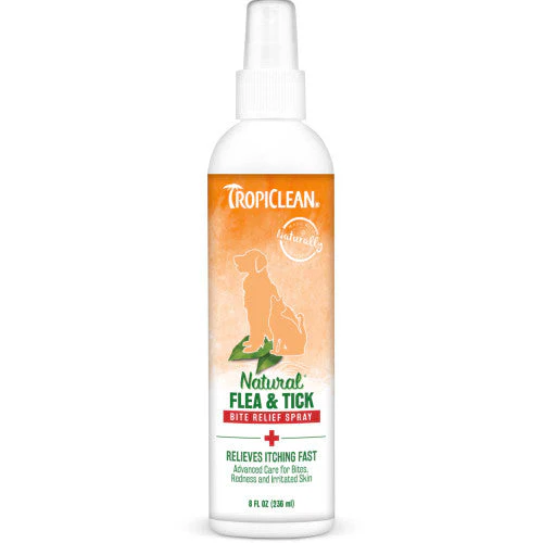 TropiClean Natural Flea & Tick Bite Relief Spray 8 fl. oz - Image 2