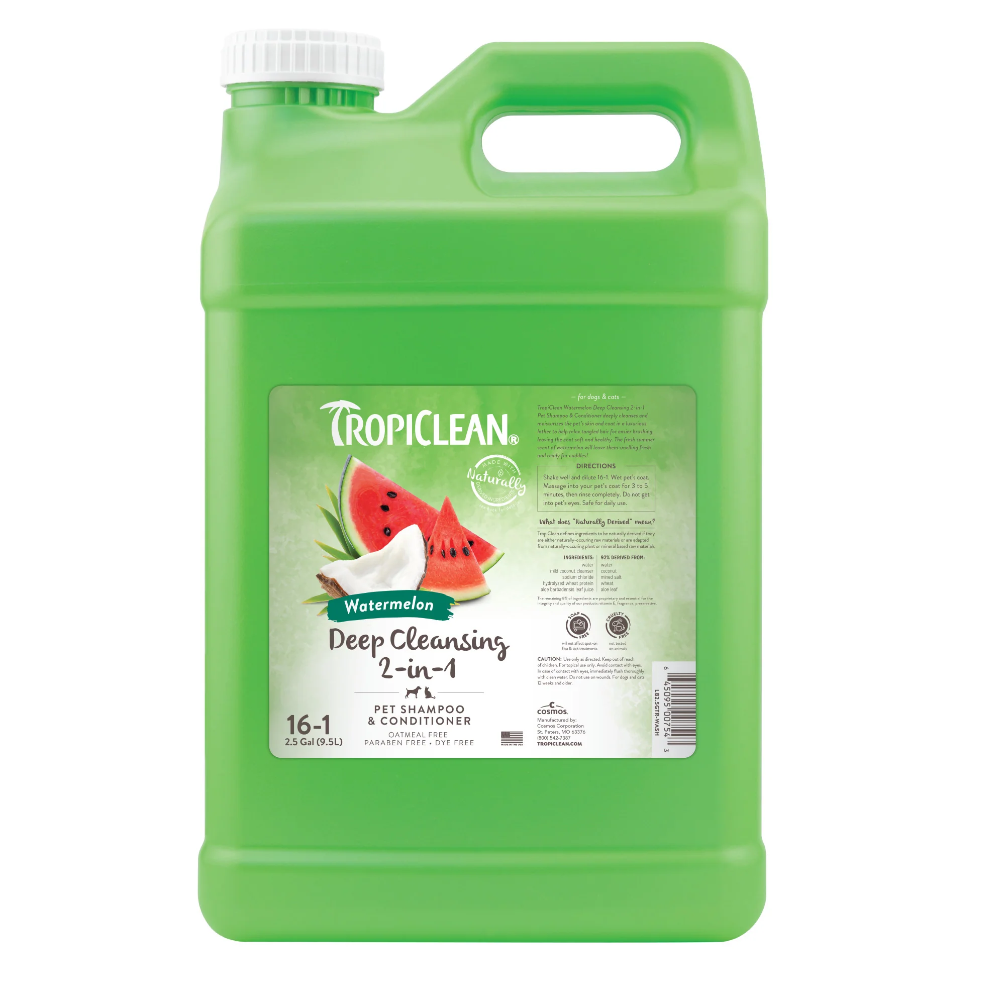 TropiClean Watermelon Deep Cleansing 2-in-1 Shampoo and Conditioner 2.5 gal
