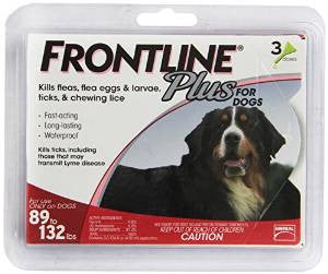 Frontline Plus Flea And Tick Treatment For Dogs 89+ Pounds 3 Month Supply {L+1} 999518