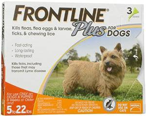 Frontline Plus Yellow Flea And Tick Treatment For Dogs 0-22 lb. 3 Month Supply {L+1} 999512