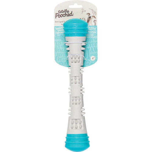 Messy Mutts Totally Dog Chew N Squeak Stick Grey Teal Large - Image 2