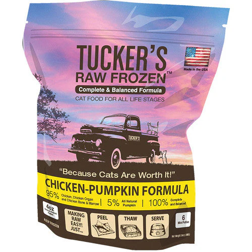 Tucker's Raw Frozen Chicken & Pumpkin Food for Cats, 24-oz - Image 2