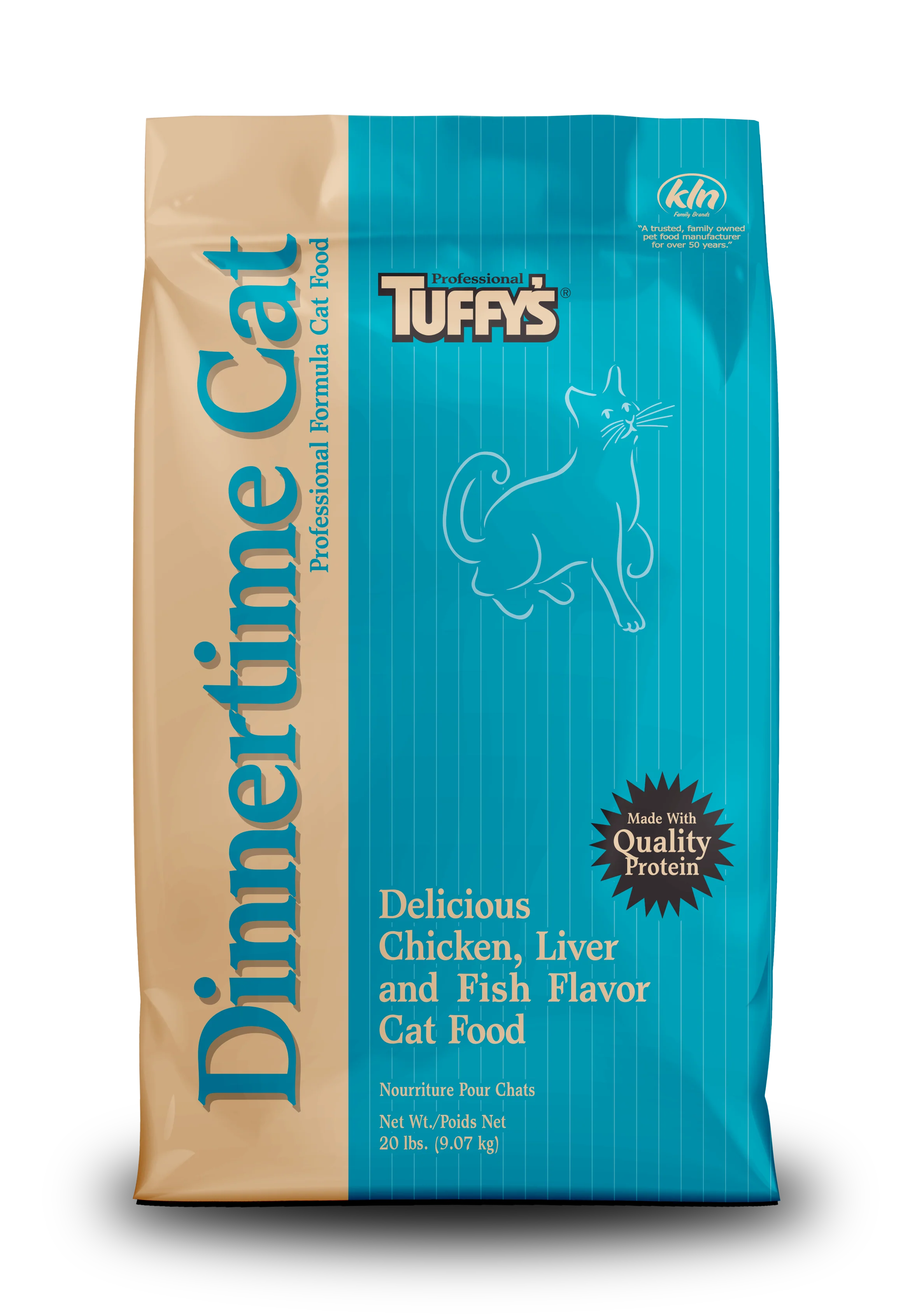 Tuffy's Dinnertime Pro Formula Cat Food Chicken, Liver, Fish 20 lb