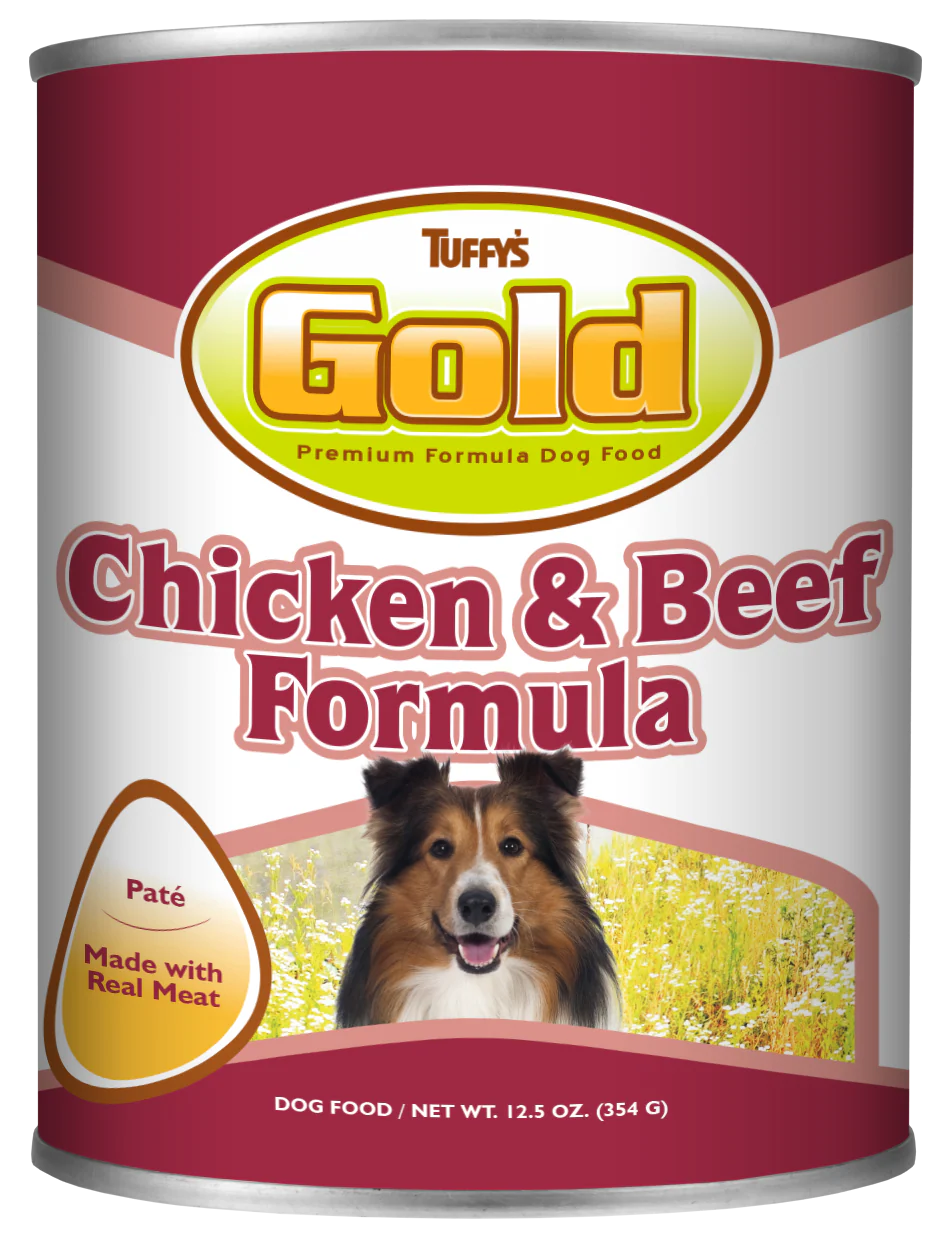 Tuffy's Gold Canned Dog Food Chicken & Beef 12ea/12.5 oz