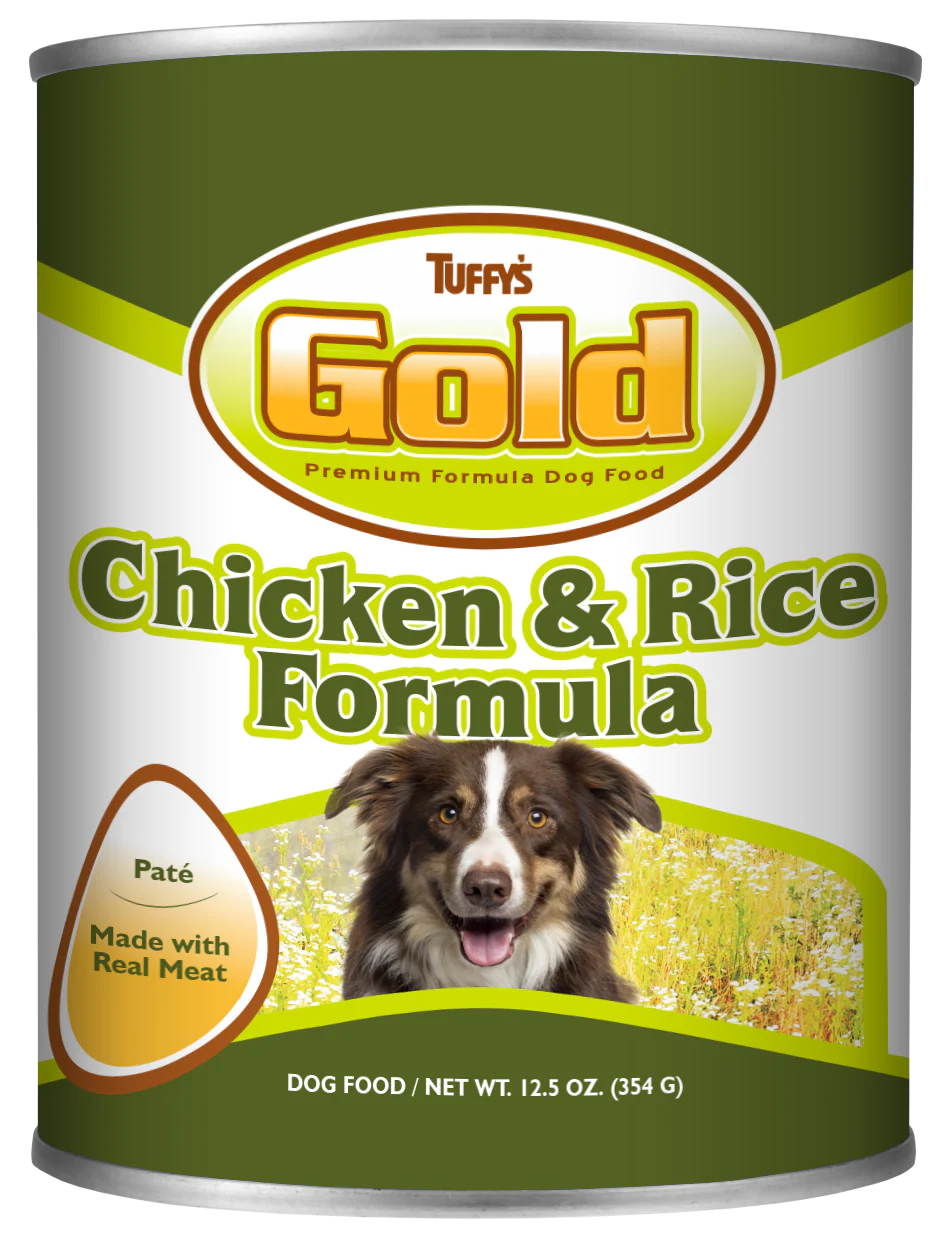 Tuffy's Gold Canned Dog Food Chicken & Rice 12ea/12.5 oz