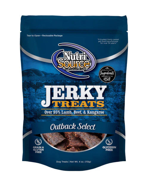 NUTRISOURCE DOG JIVIN JERKY TREAT LAMB, BEEF, KANGAROO 4OZ {L+1x} 131266 - Image 2