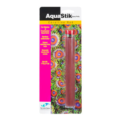 Two Little Fishies AquaStik Underwater Epoxy Putty Coralline Red 4 oz - Image 2