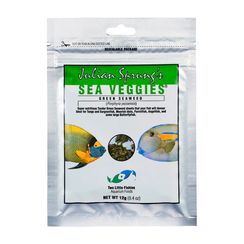 Two Little Fishies Julian Sprung's Seaveggies Green Seaweed Fish Food 0.4 oz - Image 2