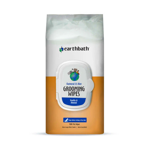 Earthbath Oatmeal & Aloe Grooming Wipes, Vanilla & Almond Soft-Sided Pouch 100ct - Image 2