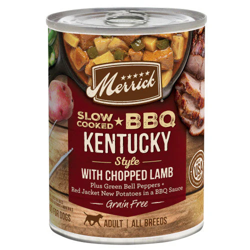 Merrick Slow-Cooked BBQ Kentucky Style Chopped Lamb Canned Dog Food 12 / 12.7 oz - Image 2