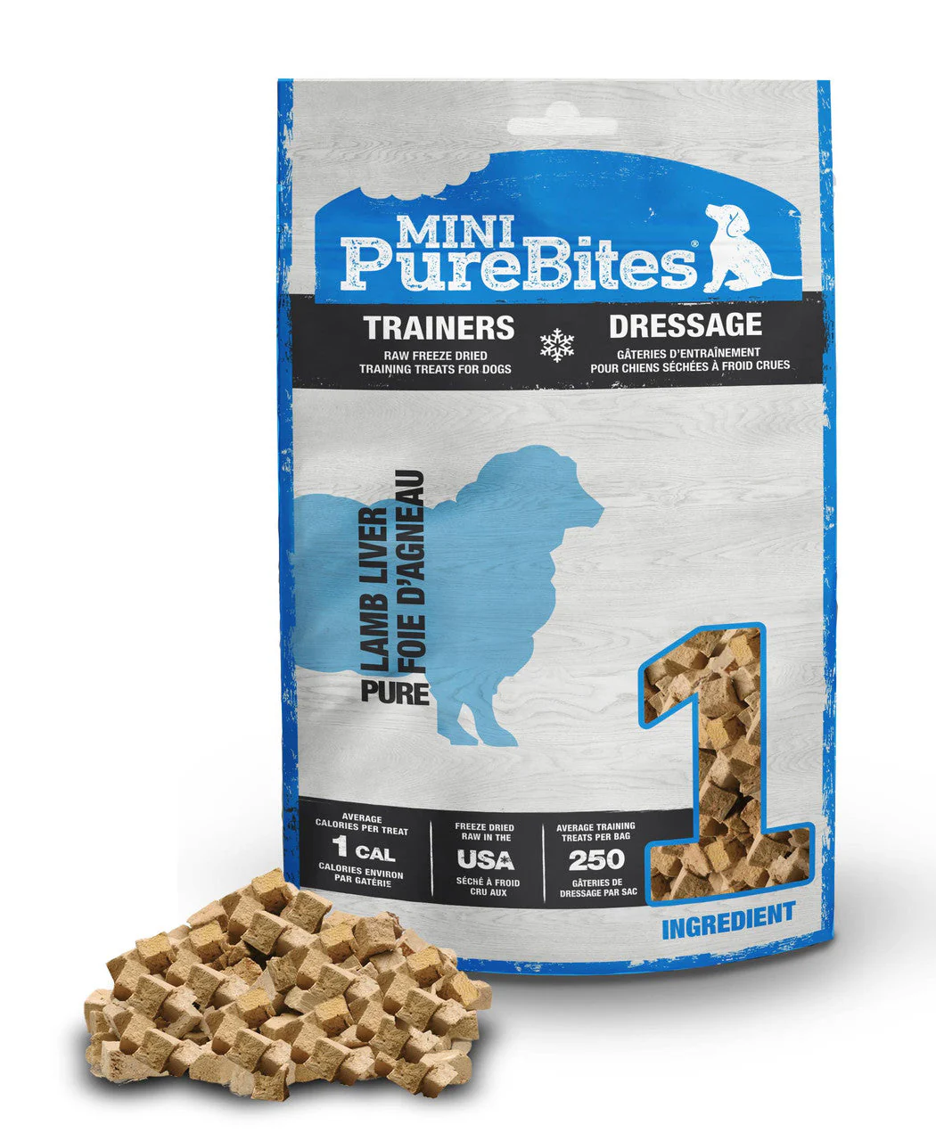 PureBites Mini Trainers RAW Freeze Dried Lamb Liver Treats 2.4 oz