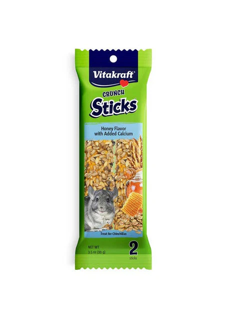 Vitakraft Crunch Sticks Chinchilla Treats Honey w/Calcium 3.5 oz 2 ct - Image 2