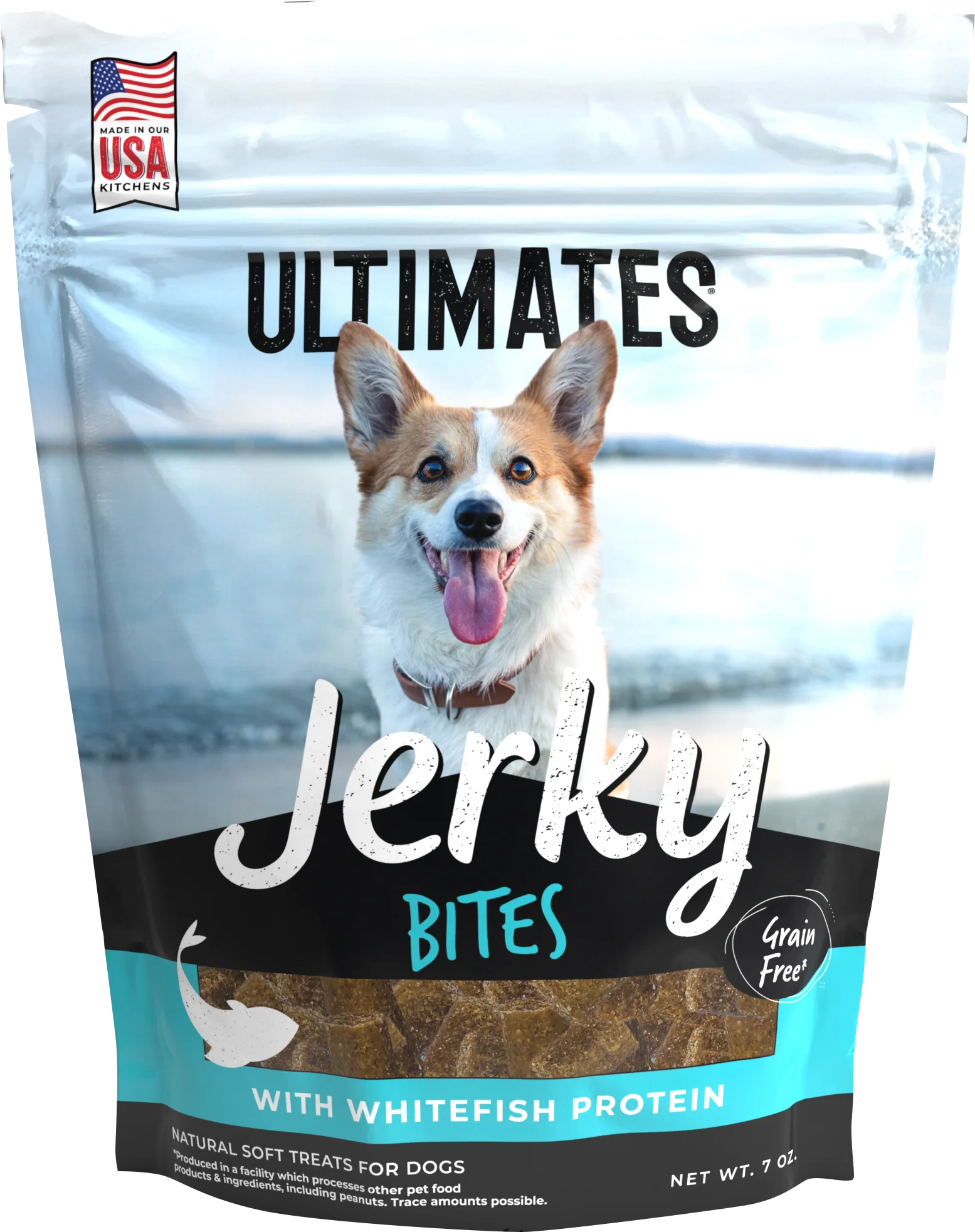Ultimates Jerky Bites Dog Treats Whitefish 7 oz