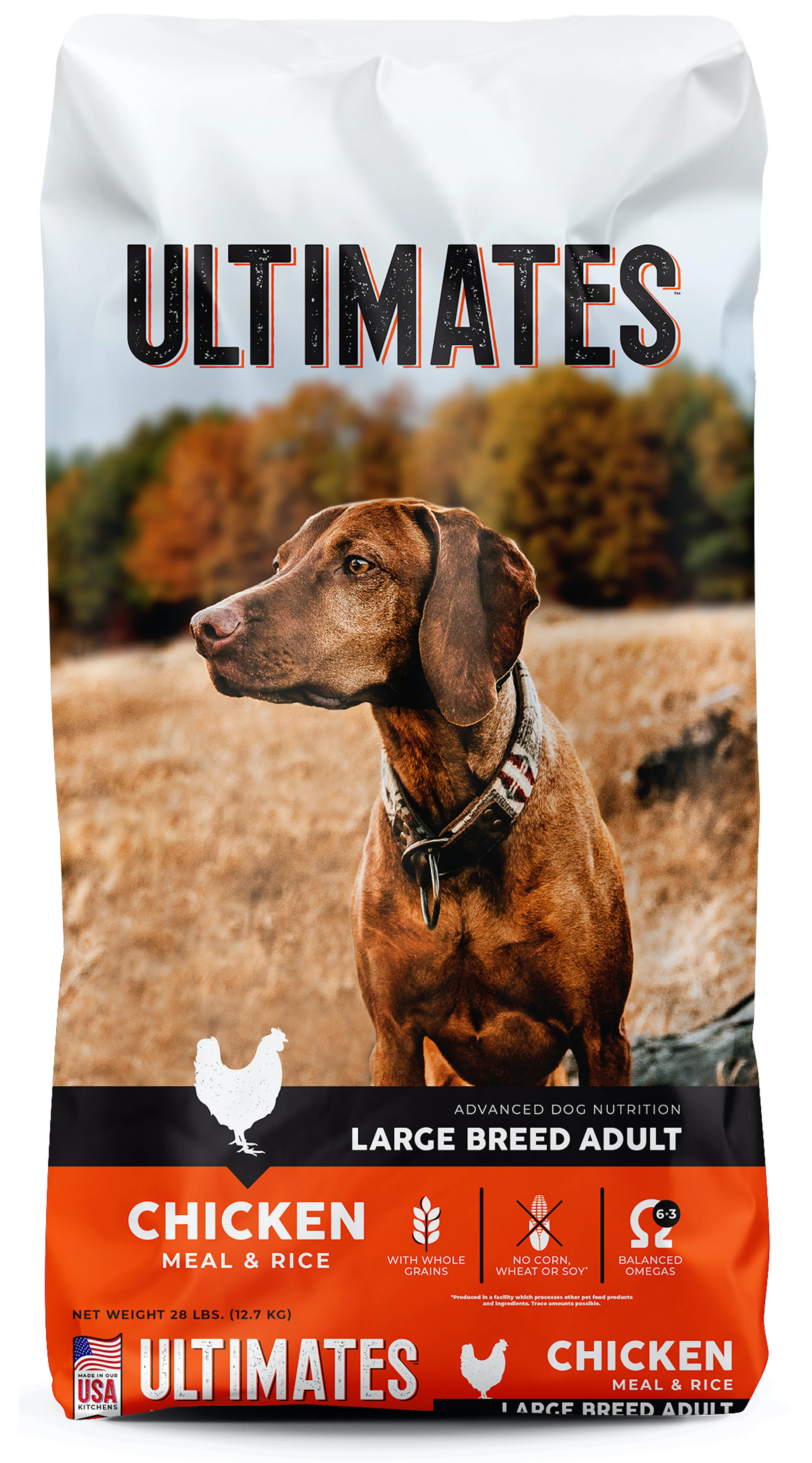 Ultimates Large Breed Dry Dog Food Chicken Meal & Rice 28 lb