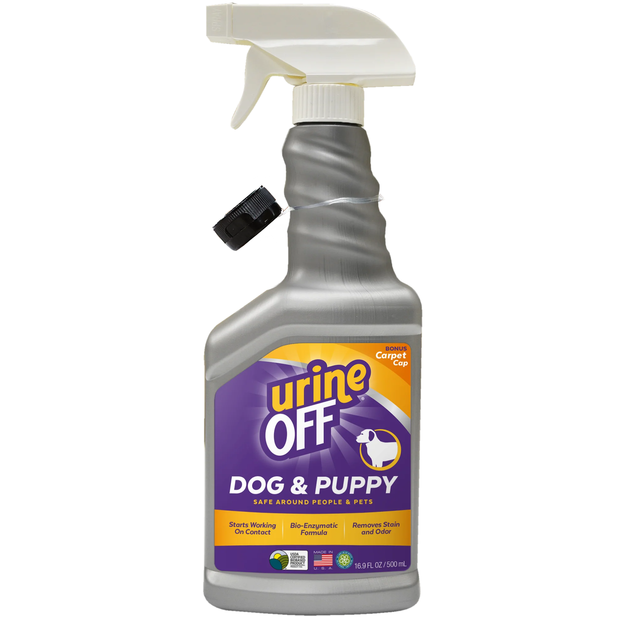 Urine Off Dog & Puppy Hard Surface Sprayer with Carpet Applicator Cap 16.9 oz