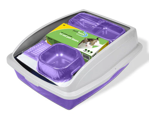 Van Ness Plastics Cat Starter Framed Litter Pan Kit White|Blue One Size - Image 2