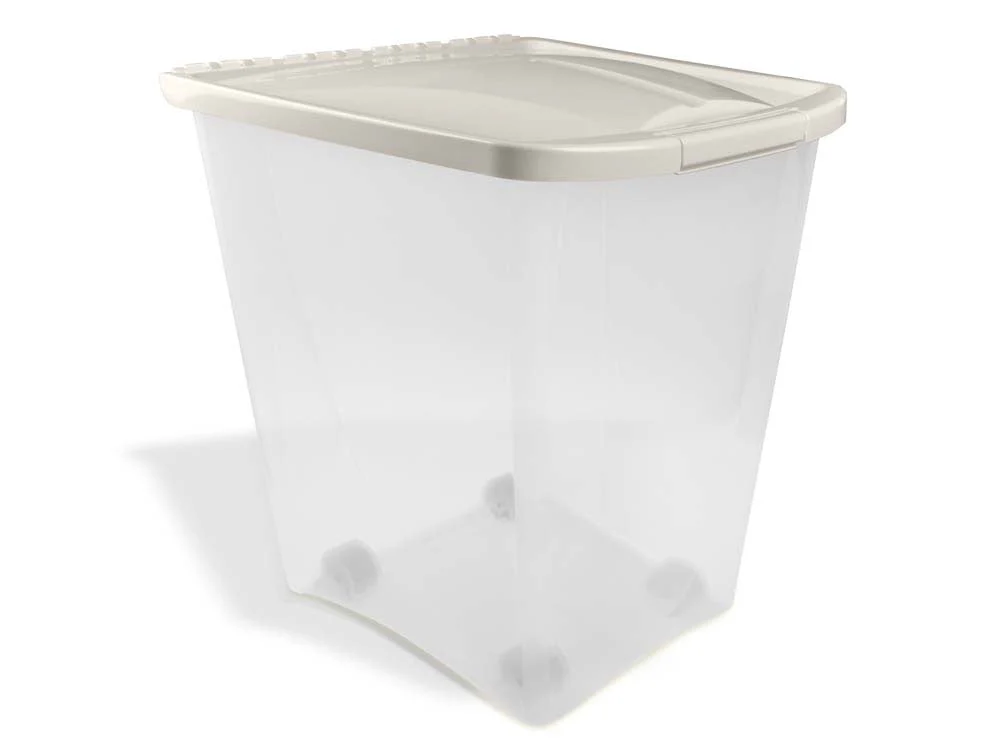 Van Ness Plastics Pet Food Container/Dispenser White|Clear 50lb