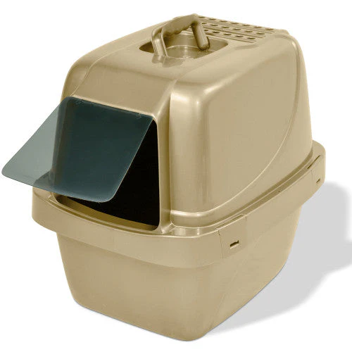 Van Ness Plastics Enclosed Sifting Cat Litter Box Beige LG - Image 2